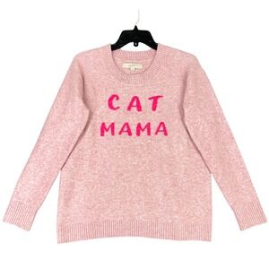 Loft Cat Mama Graphic Sweaters Knit Pullover M Womens Wool blend